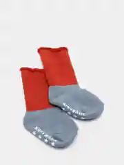 Коралловый детские махровые удлиненные носки
