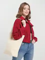 Сумка шопер хлопковая, шоппер через плечо