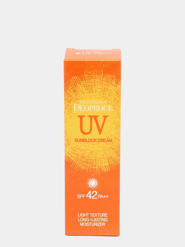 Крем солнцезащитный для лица и тела Deoproce Uv Sunblock Cream Spf42 Pa++, 100 гр
