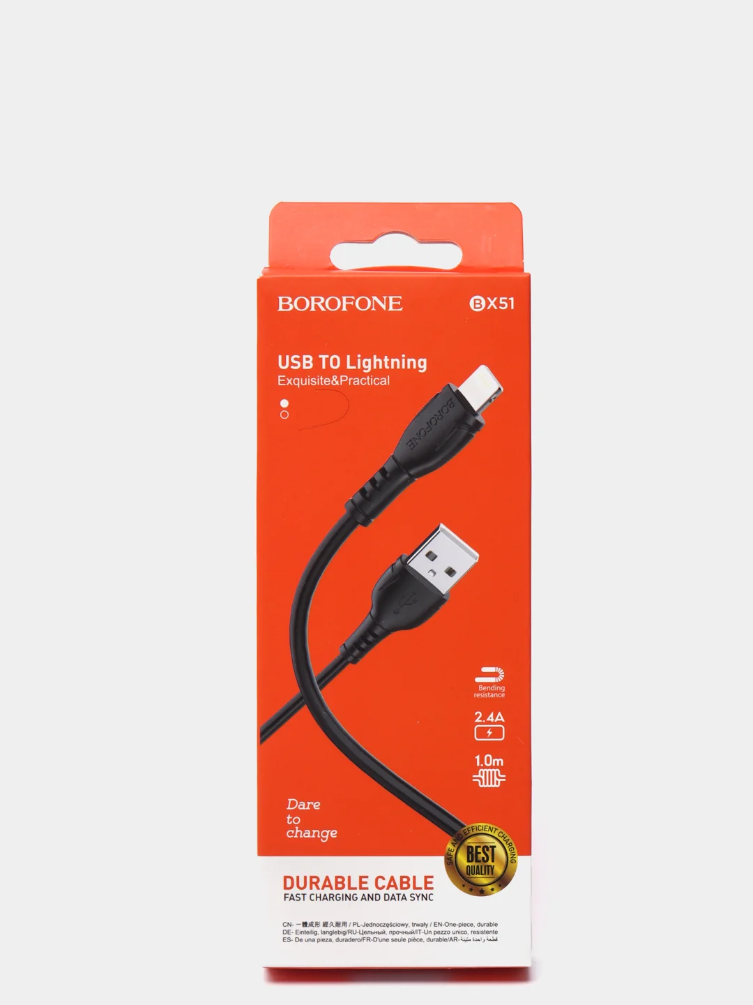 Черный кабель зарядный Type-C 3.0A/Lightning для iPhone 2.4A/Micro-USB 2.4A, для Android, 1 м