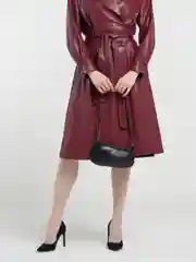 Черный сумка багет, женская сумка под плечо, хобо, сумка на осень, сумка под пальто