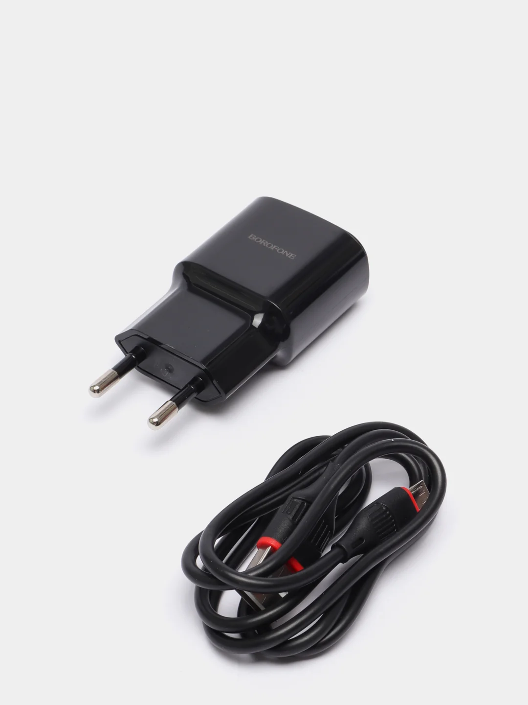 Черный блок питания для Android Micro-USB Borofone BA48A, 2.1A