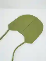 Зелёный хаки шапка детская для малышей на завязках