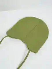 Зеленый шапка детская для малышей на завязках