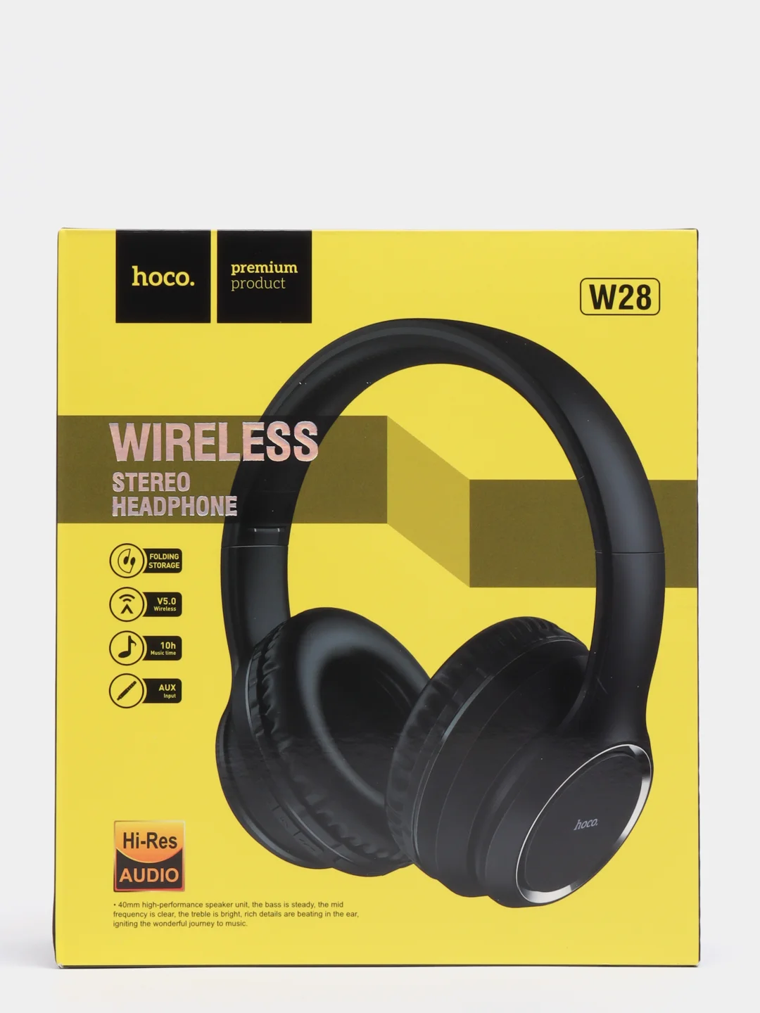Черный гарнитура беспроводная Bluetooth с микрофоном, W28