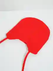 Красный шапка детская для малышей на завязках