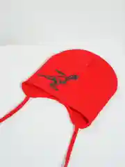 Красный шапка детская для малышей на завязках