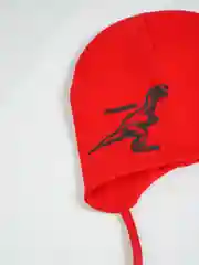 Красный шапка детская для малышей на завязках