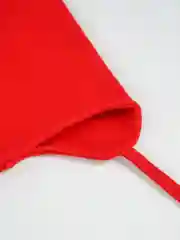 Красный шапка детская для малышей на завязках