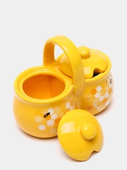 Банка двойная с ложками Honey, 18 х 9 х 12 см, 220 мл, подарочная упаковка