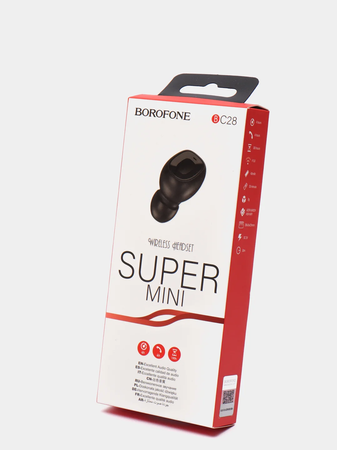 Черный беспроводная вакуумная Моно Bluetooth-гарнитура, с микрофоном, Borofone BC28