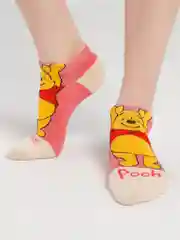 Кораллово-розовый носки женские с мультяшными героями