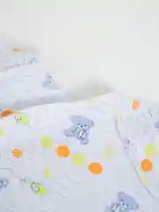 Голубой набор распашонок/антицарапок из 2 штук из утеплённого футера с начёсом