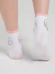 Розовый женские носки средней длины "Котята", хлопок