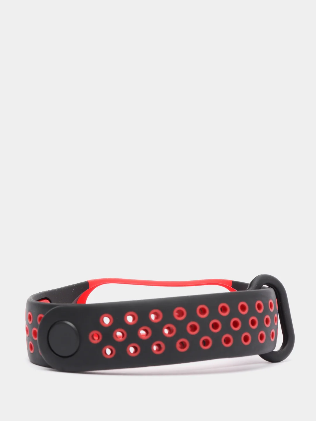 Красный перфорированный cиликоновый ремешок для Xiaomi Mi Band 3 и Mi Band 4, ми банд 3/4