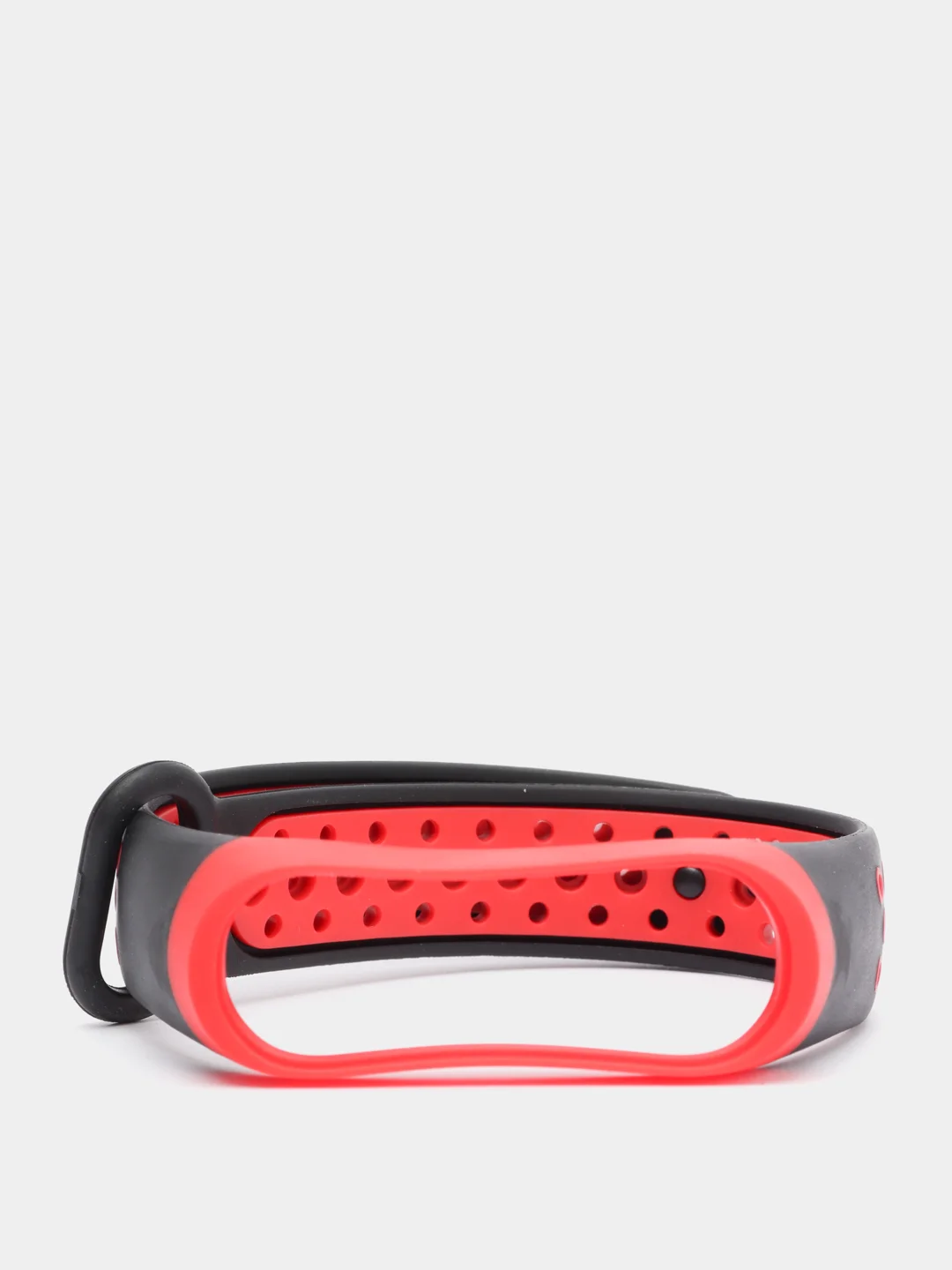 Красный перфорированный cиликоновый ремешок для Xiaomi Mi Band 3 и Mi Band 4, ми банд 3/4