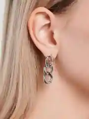 Серебряный серьги цепочки