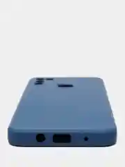 Синий чехол с защитой камеры и бархатом внутри для Infinix Hot 11 play, Hot 10 play