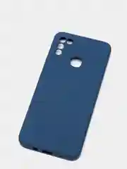 Синий чехол с защитой камеры и бархатом внутри для Infinix Hot 11 play, Hot 10 play