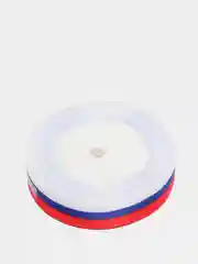 Лента атласная Триколор, односторонняя, 20 мм, 18 +- 1 м