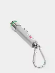 Фонарь-лазер с карабином, 2 LED, 2 режима, 7 х 1.4 см, разные цвета