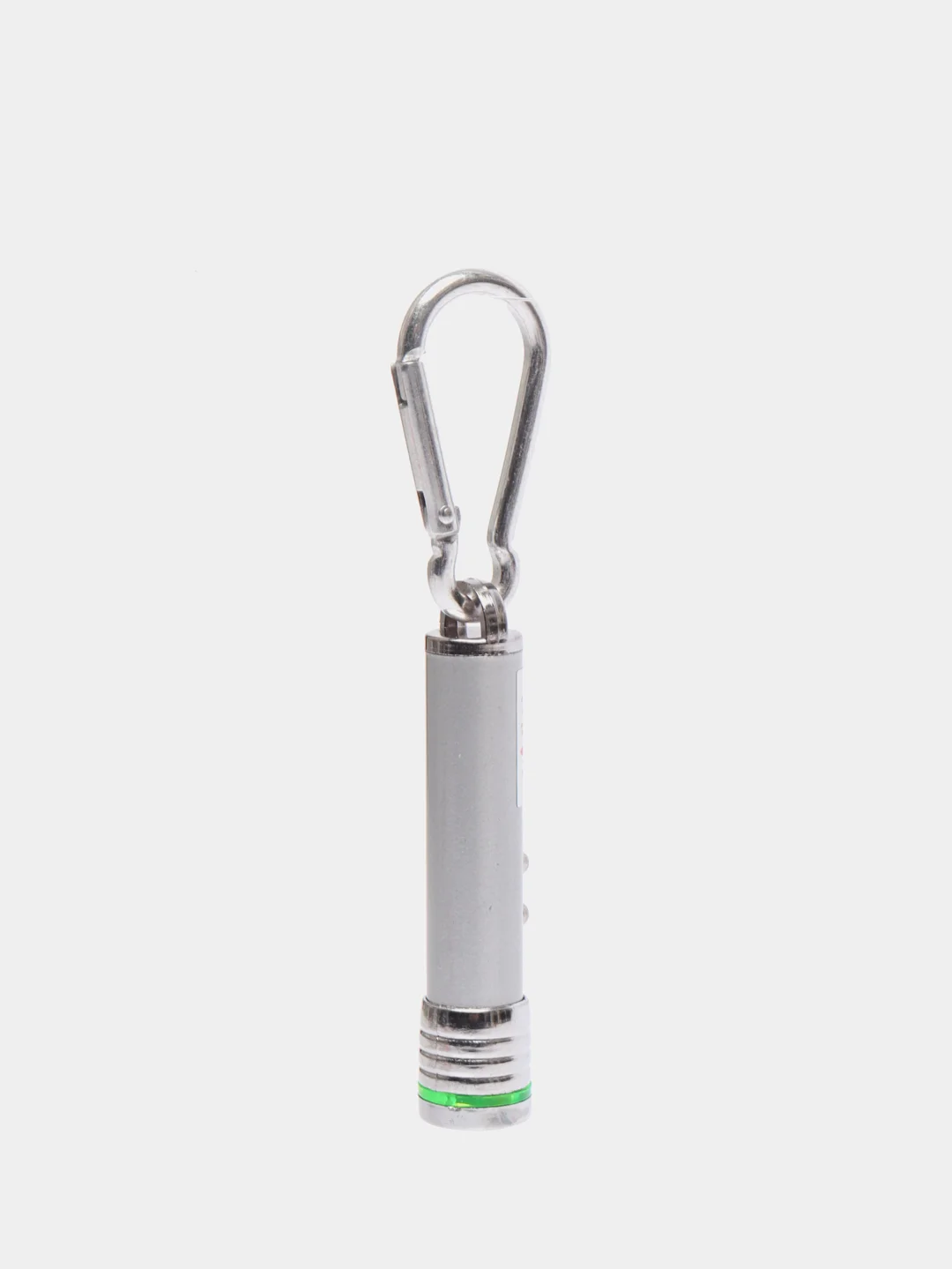Фонарь-лазер с карабином, 2 LED, 2 режима, 7 х 1.4 см, разные цвета