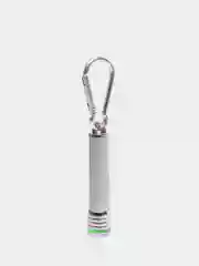 Фонарь-лазер с карабином, 2 LED, 2 режима, 7 х 1.4 см, разные цвета