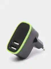 Черный сетевое зарядное устройство No Logo 2 USB СЗУ блок питания адаптер для розетки