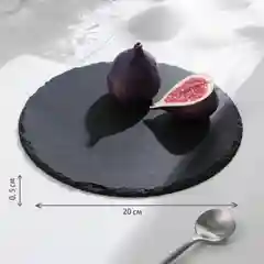 Черный доска для подачи сервировочная из камня круглая, прямоугольная