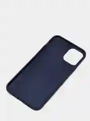 Темно-синий чехол iPhone 11, 11 Pro, 11 Pro Max, силиконовый, с логотипом