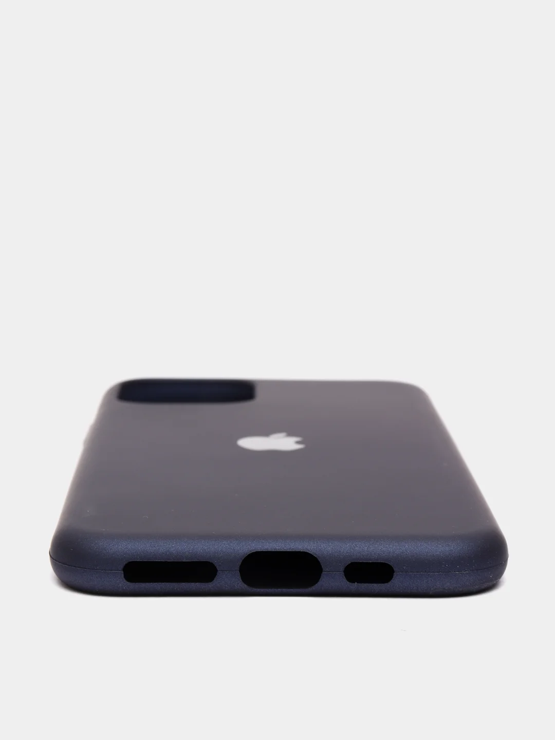 Темно-синий чехол iPhone 11, 11 Pro, 11 Pro Max, силиконовый, с логотипом