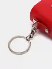 Красный чехол для антисептика Septanaizer 50 мл, из натуральной кожи, с креплением кольцо