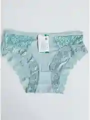 Бирюзовый трусы женские, с кружевом