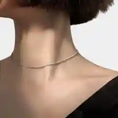Серебряный ожерелье с цепочкой на шею, из страз, стиль гот