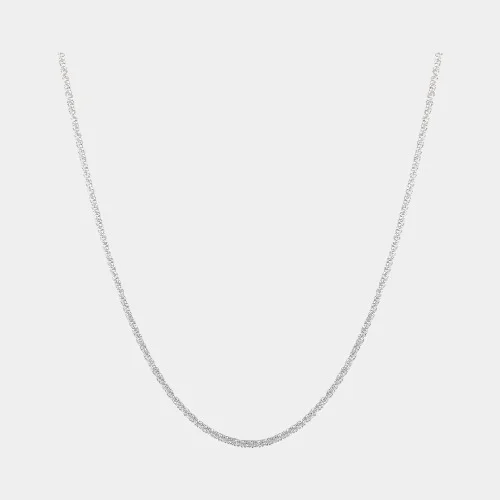 Серебряный ожерелье с цепочкой на шею, из страз, стиль гот