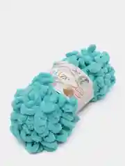 Салатовый пряжа петельками Alize Puffy, большие петельки