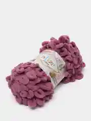 Розовый пряжа петельками Alize Puffy, большие петельки