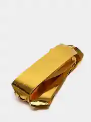 Золотой объемный бант шар затягивающийся, d=16 см