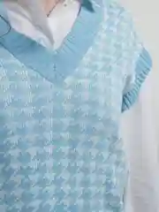 Голубой жилет женский, oversize