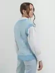Голубой жилет женский, oversize