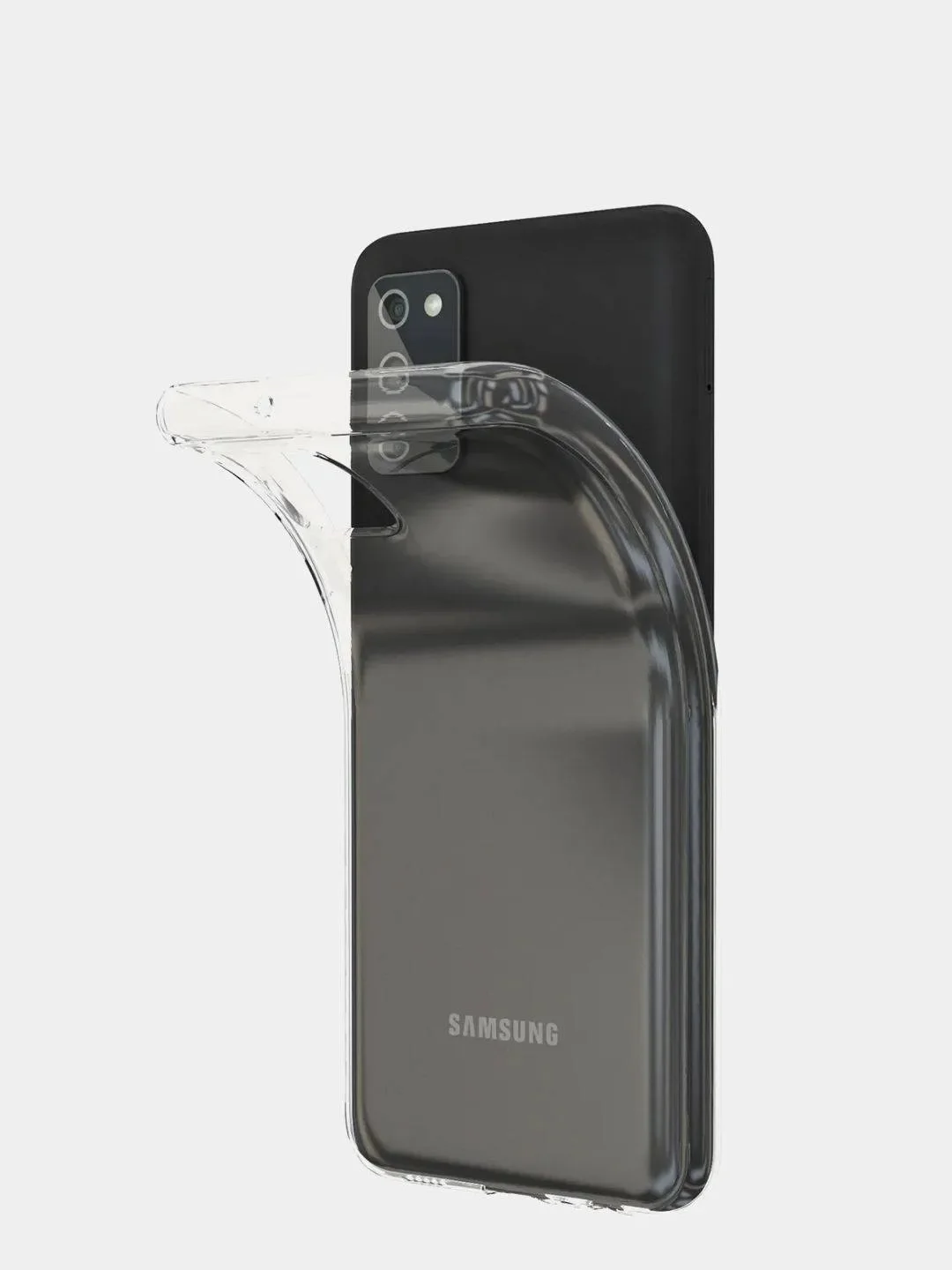 Прозрачный чехол Samsung Galaxy A03S силиконовый прозрачный (Самсунг Галакси А03С)
