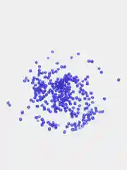 Синий бисер стеклянный / бисер стеклянный разноцветный / бисер матовый