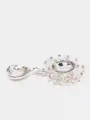 Серебряный кабошон Ювелирная серединка с подвеской для бантиков