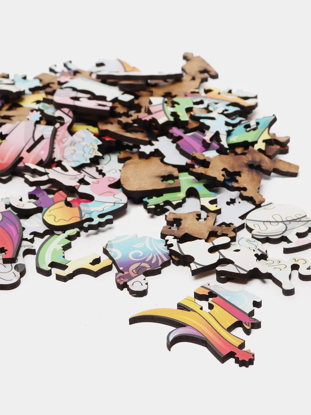 Деревянный пазл ЕДИНОРОГ Myphotopuzzle KIDS, 27х30 см, 83 детали, в подарочной упаковке