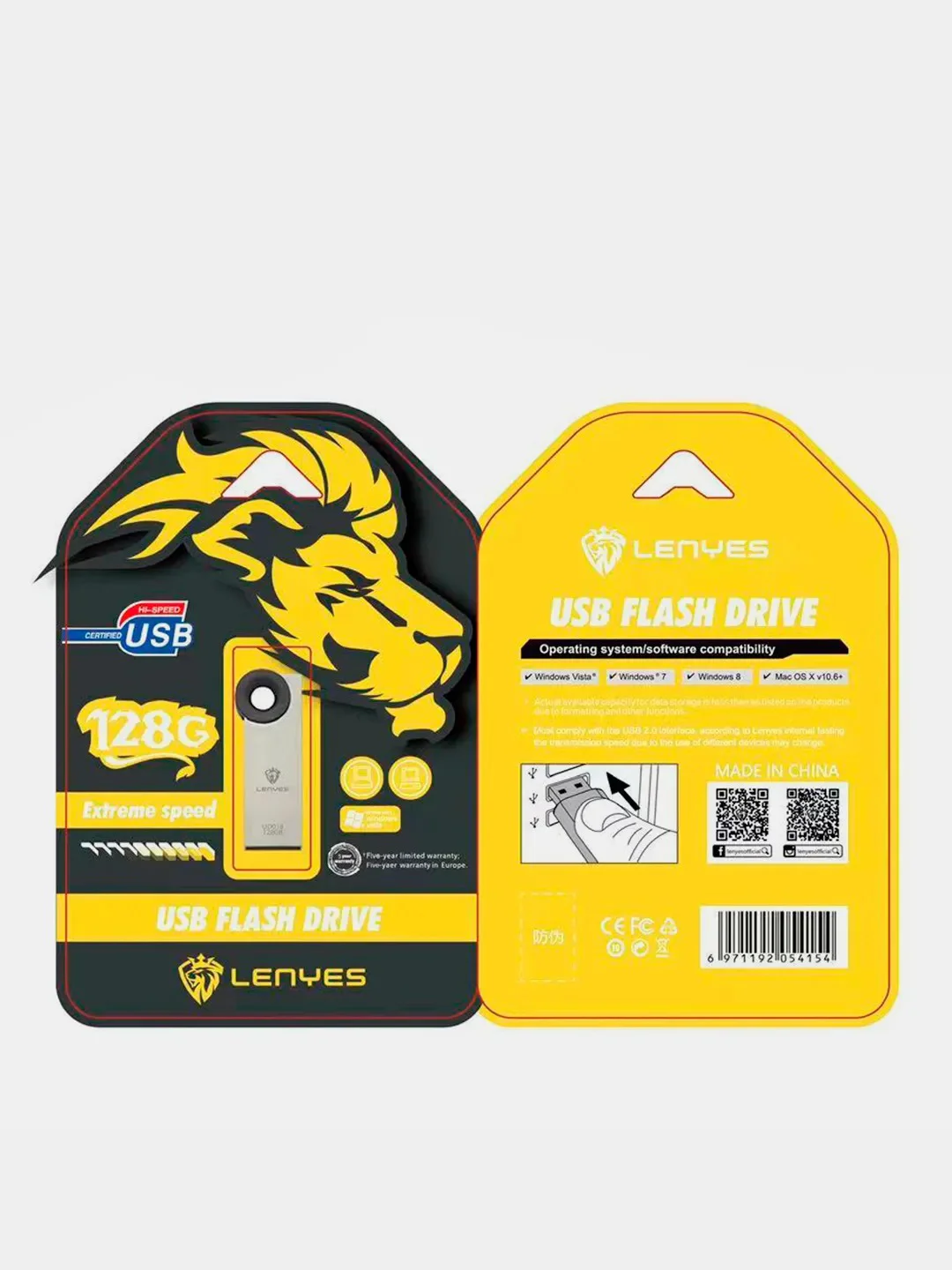 Карта памяти USB Flash 2.0, USB-накопитель, 5 размеров