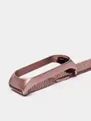 Розовый металлический ремешок для Xiaomi Mi Band 3 и 4