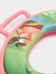 Коралловый сиденье для унитаза детское мягкое с ручками