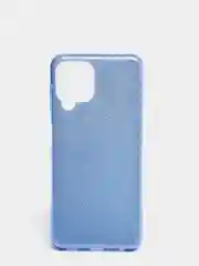 Синий чехол  для Samsung Galaxy A22 / M32/M22  силиконовый с блестками Противоударный чехол