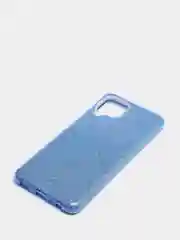 Синий чехол  для Samsung Galaxy A22 / M32/M22  силиконовый с блестками Противоударный чехол