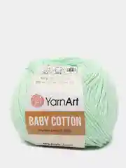 Мятный пряжа YarnArt Baby cotton, 50 г, 165 м, акрил и хлопок